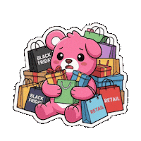 Stressed Black Friday Sticker by BEARISH