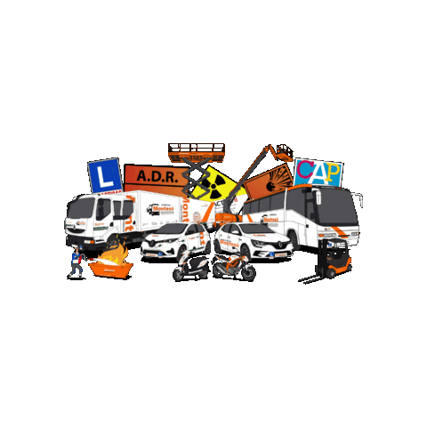 Moto Bus Sticker by Montesó