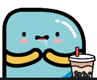Excited Bubble Tea Sticker by Partipost