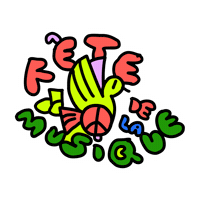 FetedelaMusiqueDeutschland love music peace respect Sticker