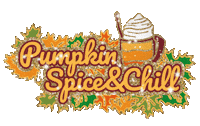 Pumpkin Spice Fall Sticker by Percolate Galactic