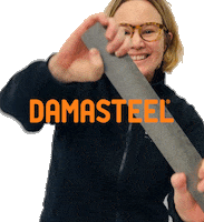 Damasteel damasteel damasteelab swedish damascus cutting edge and looks too Sticker