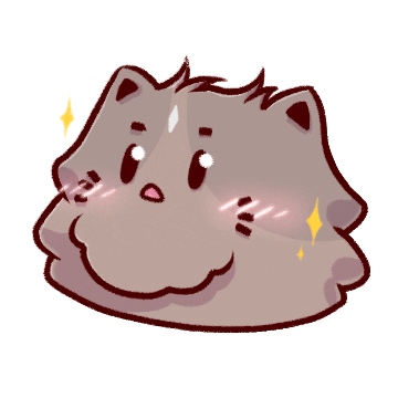budjifriends giphyupload cats sparkle blush Sticker