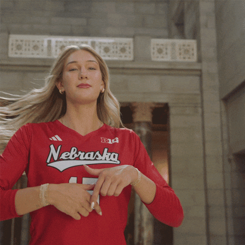 Nebraska Volleyball GIF by Huskers