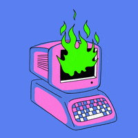 ariiaanastasiia fire retro vintage computer GIF