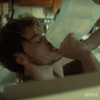 Drinking Water Chugging GIF by NETFLIX
