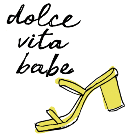 dolcevitafootwear yellow shoes heels noles Sticker