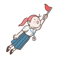 sysithailand girl flag fly student Sticker