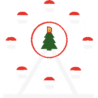 Christmas Reuzenrad Sticker by bobbejaanland