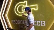 Georgia Tech Baseball GIF by Georgia Tech Yellow Jackets