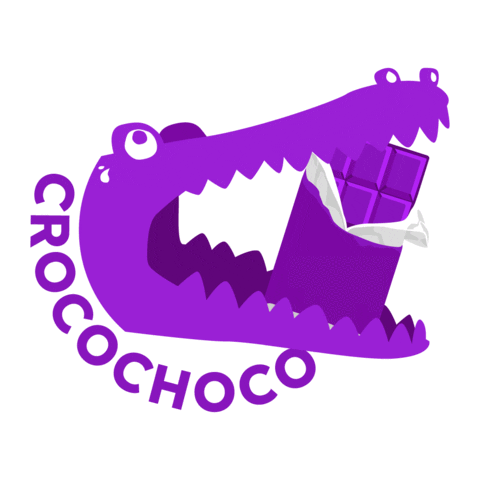 Crocomeal giphyupload crocodile miam chocolat Sticker