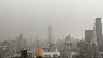 Lightning Hits the Empire State Building During Storm