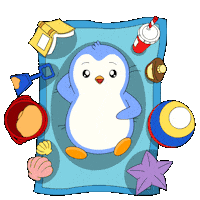 Relaxing Beach Day Sticker by Pudgy Penguins