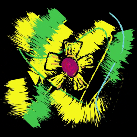 VPHearts giphyupload yellow flower yellow and green vphearts GIF