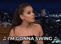 Swinging Hailee Steinfeld GIF by The Tonight Show Starring Jimmy Fallon