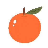 Orange Fruit Sticker