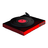 ChaulafanAtomico musica oldies vinilo turn table Sticker
