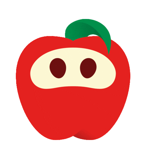 Wink Apple Sticker by elbe-obst
