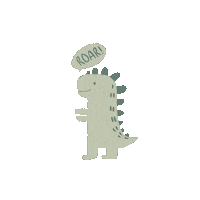 gaminevagabonde dinosaur roar rrr dinosaure Sticker