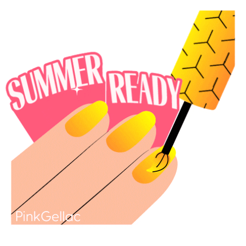 PinkGellac summer beauty shine nails Sticker