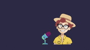 FrizzyBoy cartoon news boy kid GIF