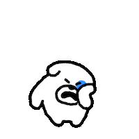 Sad Dog Sticker by takadabear