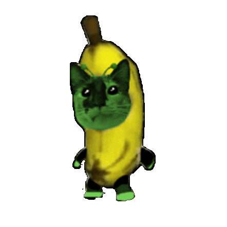 Cat Banana Sticker