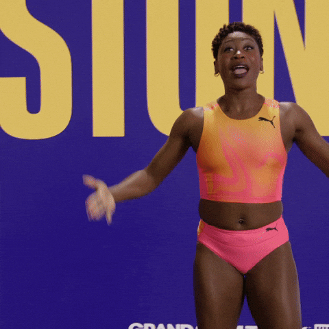 Waving Track And Field GIF by Grand Slam Track