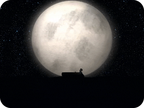 the moon illustration GIF by The Daily Doodles