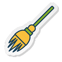 Halloween Broom Sticker by Mi Brontosaurio Azul