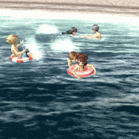 Persona 4 Swimming GIF
