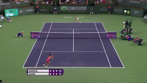 ana ivanovic indian wells match point GIF by WTA