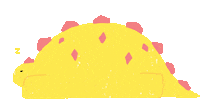 wapaindewa tired sleep dinosaur 睡覺 Sticker