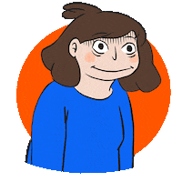 kinkarobotina cartoon yay shock stare Sticker