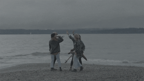 high five hardly art GIF by Chastity Belt