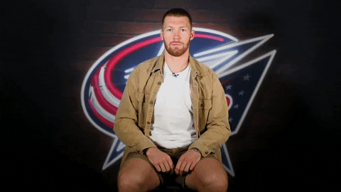 Hows It Going Whats Up GIF by Columbus Blue Jackets