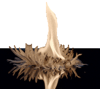 fire floating Sticker by Nothing