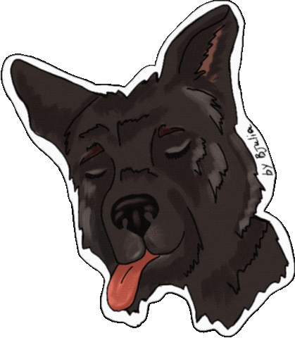 Obukhovajulia giphyupload happy dog smile Sticker
