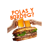Burdog hamburguesa polas burdog Sticker