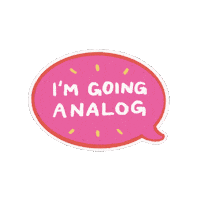 Analog Speechbubble Sticker