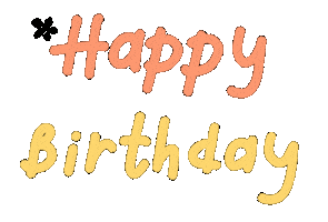 Happy Birthday Text Sticker