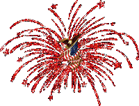 4th of july fireworks STICKER