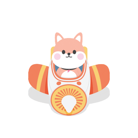 Dog Flying Sticker
