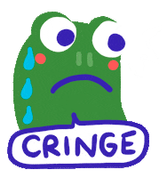 Frog Wow Sticker by Eledraws (Eleonore Bem)