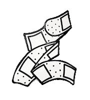 Heal Black And White Sticker