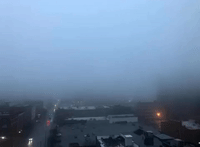 Morning Fog Settles Over Cleveland