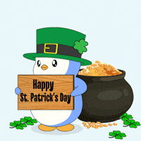 St Patricks Day Gold GIF by Pudgy Penguins