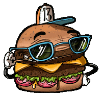 Guacala food burger 13 guacala Sticker
