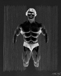 black and white gif artist GIF by Brandon Muir