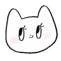 vanil_art cat white eyes wink Sticker